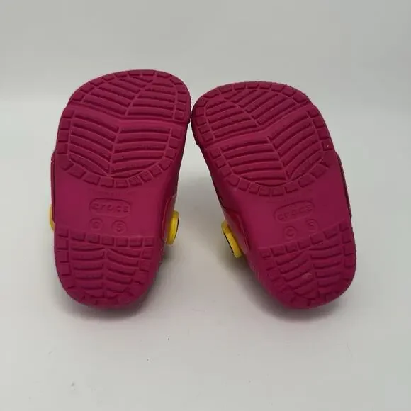 Disney Pixar Cruz Light-Up Crocs Clog Kids Size 5 C Pink Lights Work - Picture 7 of 7